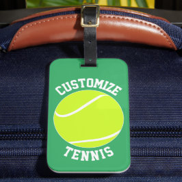 Name des benutzerdefinierten Tennisteams / Persona Gepäckanhänger
