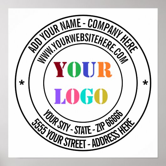 Name des benutzerdefinierten Textes Adresse Info B Poster (Vorne)