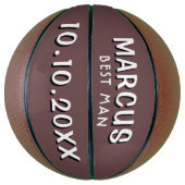 Name des benutzerdefinierten Trauzeugen Hochzeitda Basketball (Vertikal)