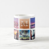 Name des benutzerdefinierten Trendy-Collage-Monogr Kaffeetasse (Mittel)