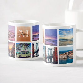 Name des benutzerdefinierten Trendy-Collage-Monogr Kaffeetasse