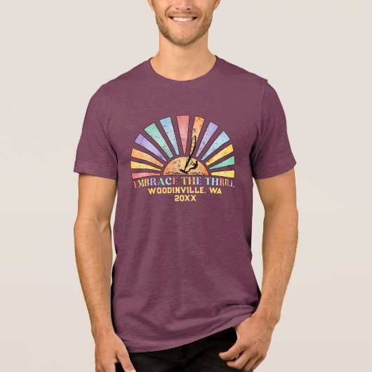 Name des benutzerdefinierten Windsurfstandorts Tri-Blend Shirt (Vorderseite)