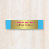 Name des beruflichen Blue Gold Office Türschild (Vorderseite )