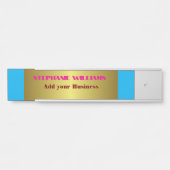 Name des beruflichen Blue Gold Office Türschild (Vorderseite )