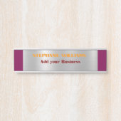 Name des beruflichen Blue Gold Office Türschild (Vorderseite )