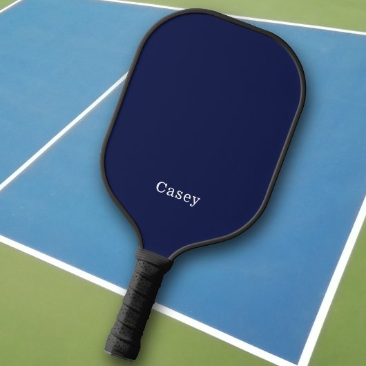 Name des beruflichen dunkelblauen Monogramms Pickleball Schläger