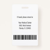 Name des beruflichen eleganten Mitarbeiter-Fotos Ausweis (Rückseite)