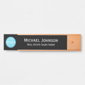 Name des beruflichen Firmenbüros - Schwarz Türschild (Vorderseite )