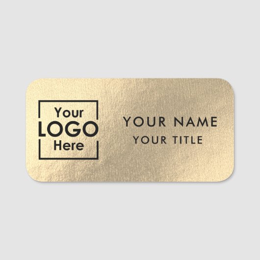 Name des beruflichen Firmenlogos des Mitarbeiters Namensschild (Vorderseite)