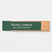 Name des beruflichen Geschäftsbüros - Dunkelgrün Türschild (Vorderseite )