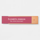 Name des beruflichen Geschäftsbüros Titel Magenta Türschild (Vorderseite )