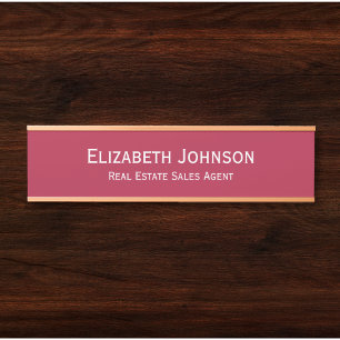 Name des beruflichen Geschäftsbüros Titel Magenta Türschild