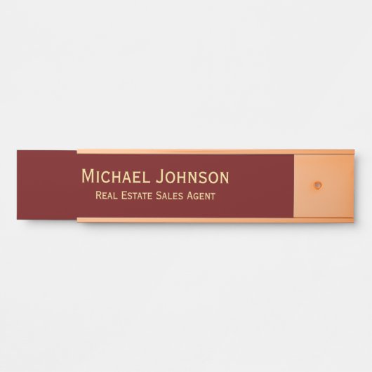 Name des beruflichen modernen Geschäftsbüros Türschild (Vorderseite )