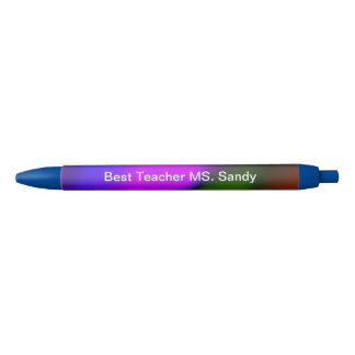 Name des besten Lehrers Blau, Lila, grün und orang Kugelschreiber