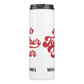 Name des besten Lehrers für Monogramm Thermosbecher (Rückseite)
