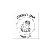 Name des Betriebs, Hen | Frischeier | Eierkarton - Gummistempel (Prägung)