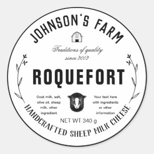 Name des Betriebs   Kranz   Schafmilchkäse   VINTA Runder Aufkleber