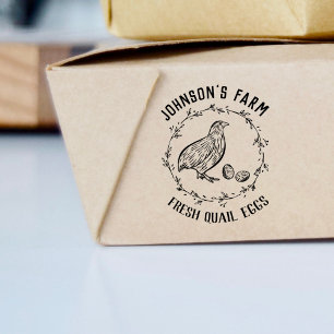 Name des Betriebs   Kranz   Wachteleier Briefmarke Gummistempel