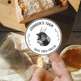 Name des Betriebs | Kranz | Ziegenmilchkäse | VINT Runder Aufkleber