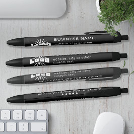 Name des Black Business Logos Firma Custom Kugelschreiber