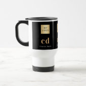 Name des Black Gold Monogramm Reisebecher (Links)