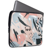 Name des Blauen Abstraktionsmongramms der Schwarze Laptopschutzhülle (Vorne Rechts)