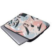 Name des Blauen Abstraktionsmongramms der Schwarze Laptopschutzhülle (Vorne Knopf)