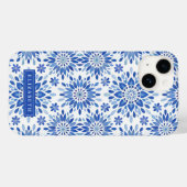 Name des blauen Boho Abstrakten Musters Case-Mate iPhone Hülle (Rückseite (Horizontal))