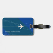 Name des blauen Flugzeugs Gepäckanhänger (Rückseite horizontal)