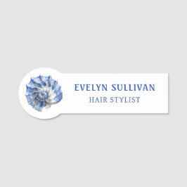 Name des Blauen Muschellogos Namensschild