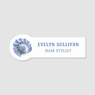 Name des Blauen Muschellogos Namensschild