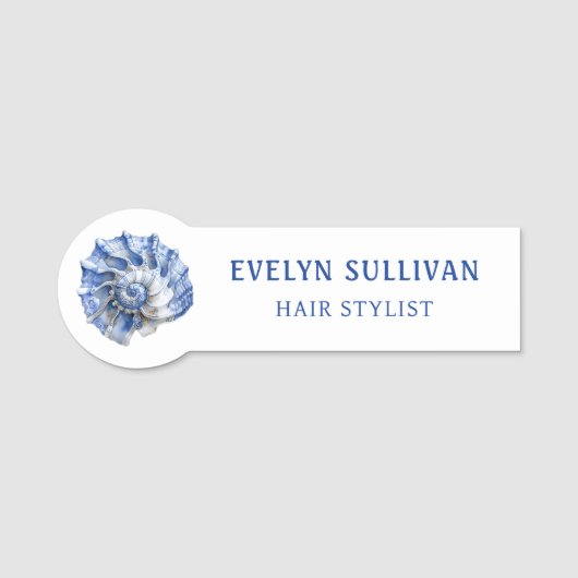 Name des Blauen Muschellogos Namensschild (Vorderseite)