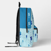 Name des Blauen Seepferds Bedruckter Rucksack (Links)
