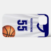 Name des Blue Basket Ball Dress Case-Mate iPhone Hülle (Rückseite (Horizontal))