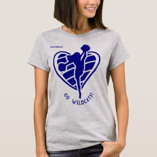 Name des Blue Cheerleader Team T-Shirt