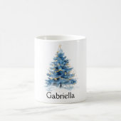Name des Blue Gold Weihnachtsbaumes Kaffeetasse (Mittel)