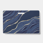 Name des Blue Marble Agate Geode Business Foto Ausweis (Rückseite)