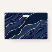 Name des Blue Marble Agate Geode Business Foto Ausweis (Rückseite)