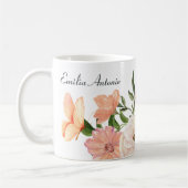 Name des Blumenkuchens Kaffeetasse (Links)