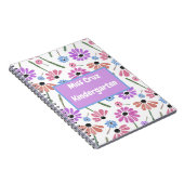 Name des Blumenlehrers/Dienstgrad farbenfroh Notizblock (Rechte Seite)