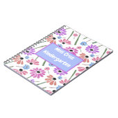 Name des Blumenlehrers/Dienstgrad farbenfroh Notizblock (Linke Seite)