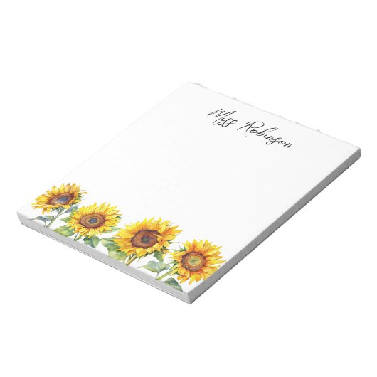 Name des Blumenlehrers Notizblock (Rotiert)