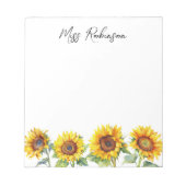 Name des Blumenlehrers Notizblock (Vorderseite)