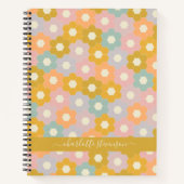 Name des Blumenmusters personalisiert Pastell Hone Notizblock (Vorderseite)