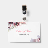 Name des Blumenrosa Ausweis (Vorderseite mit Clip)