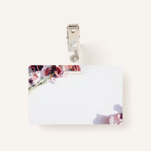 Name des Blumenrosa Ausweis (Rückseite mit Klammer)