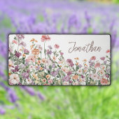 Name des Blumenzellenschrift Watercolor Schreibtischunterlage