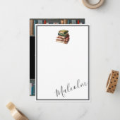 Name des Bookworms Mitteilungskarte (Vorderseite/Rückseite Beispiel)