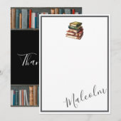 Name des Bookworms Mitteilungskarte (Vorne/Hinten)