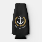 Name des Bootes Anchor Gold Style Laurel Blätter B Flaschenkühler (Vorderseite)